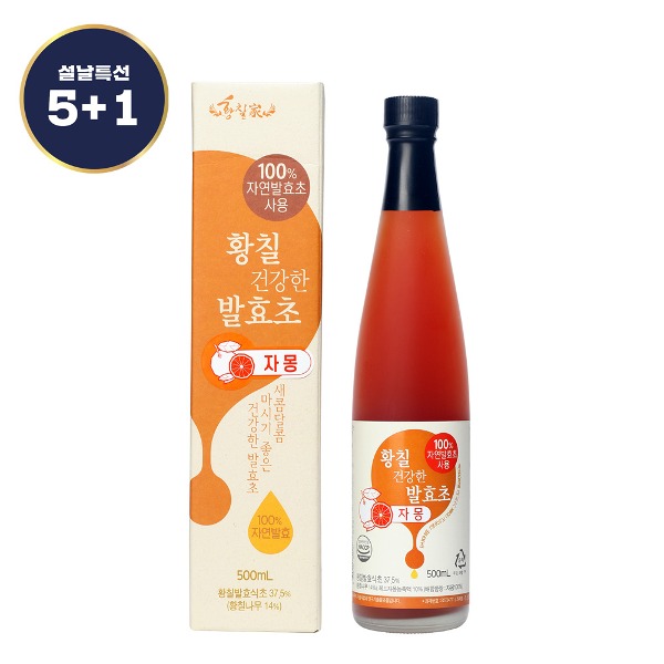 5+1 황칠가 건강한 발효초 희석타입 자몽 500ml (선물박스)